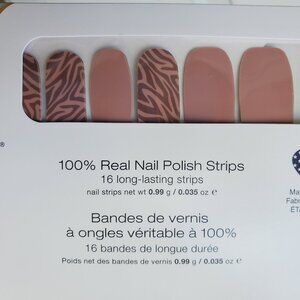 All Wild Up * Tan Zebra Print Mixed Mani Nail Polish Strips